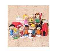 Peanuts Charlie Brown Snoopy Lucy Franklin Figure Play Set Toy 12Pcs