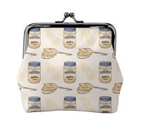 Peanuts Coin Purse, Kiss-lock Change Purse Wallets, Small PU Leather Coin Purse for Women