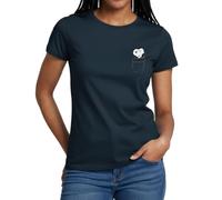 Peanuts Design with Happy Snoopy in A Pocket Women's T-Shirt
