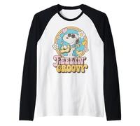 Peanuts - Feelin' Groovy Snoopy and Woodstock Raglan Baseball Tee