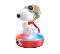 Peanuts Flying Snoopy Alarm Clock - USB Powered LED Clock with Color-Changing Base, Snooze Function, and Digital Display