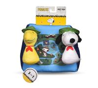 Peanuts for Pets 3-Piece Interactive Dog Toy Set, Burrow Toy, Snoopy & Woodstock Mini Plushes with Squeak Sound & Adventurer Tent with Crinkle Feature, Ideal for Small to Large Dogs