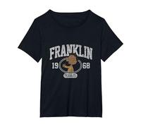 Peanuts - Franklin Collegiate1968 T-Shirt, Women's Plus, Black, 2X