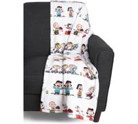 Peanuts Gang Snoopy Featuring Snoopy's Favorite Characters Velvet Soft Plush Throw Blanket by Berkshire | Gray | 50" x 70