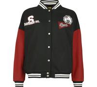 Peanuts Good Grief Varsity Jacket black red L