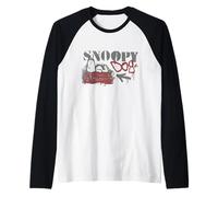 Peanuts Graffiti Snoopy Dog House Cool 90s Urban Art Stencil Raglan Baseball Tee