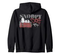 Peanuts Graffiti Snoopy Dog House Cool 90s Urban Art Stencil Zip Hoodie