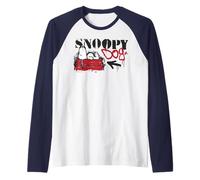 Peanuts Graffiti Snoopy Dog House Cool 90s Urban Art Street Raglan Baseball Tee
