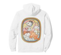 Peanuts Groovy Vibes Snoopy Woodstock Flying Ace 70s Vintage Pullover Hoodie