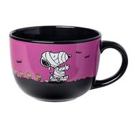 Peanuts Halloween Mummy Snoopy and Woodstock Ceramic Soup Mug | Holds 24 Ounces