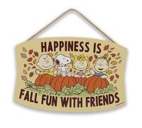 Peanuts Happiness Is Fall Fun With Friends Hanging Wood Wall Decor