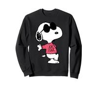 Peanuts - Joe Cool Pattern Sweatshirt, Adult Unisex, Black, XX-Large