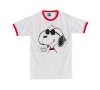 Peanuts Joe Cool White and Red Ringer T Shirt