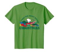 Peanuts Kids Snoopy Xmas Night Before Artwork Retro Beagle T-Shirt