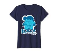 Peanuts Lucy Van Pelt Who Says Im Crabby T-Shirt, Women, Navy Blue, Medium