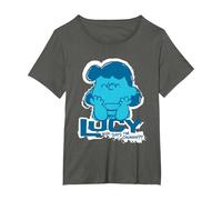 Peanuts Lucy Van Pelt Who Says Im Crabby T-Shirt, Women's Plus, Asphalt Grey, 5X