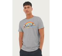Peanuts Men's All Vibes Welcome Snoopy & Gang T-Shirt in Mid Grey | Size: XL Peanuts Mid Grey XL