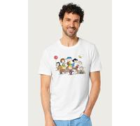 Peanuts Men's Baseball Group T-Shirt in White | Size: Medium Peanuts White M