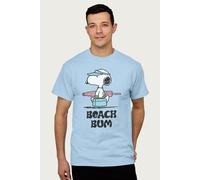 Peanuts Men's Beach Bum Snoopy T-Shirt in Light Blue | Size: 2XL Peanuts Light Blue 2XL