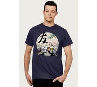 Peanuts Men's Charlie Brown & Japan T-Shirt in Navy | Size: 2XL Peanuts Navy 2XL