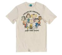 Peanuts Men's Charlie & The Gang T-Shirt in Beige | Size: Medium Peanuts Beige M