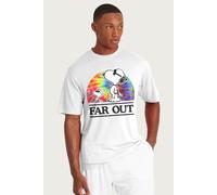 Peanuts Men's Far Out Snoopy & T-Shirt in White | Size: Medium Peanuts White M