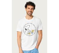 Peanuts Men's Good Things Are Coming Snoopy & T-Shirt in White | Size: Small Peanuts White S