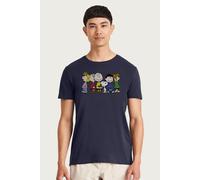 Peanuts Men's Group Smiles Snoopy & Gang T-Shirt in Navy | Size: Medium Peanuts Navy M