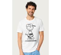 Peanuts Men's I Am Charlie Brown Black Text T-Shirt in White | Size: XL Peanuts White XL