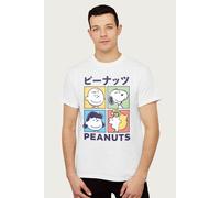 Peanuts Men's Kanji Character Colour Tiles T-Shirt in White | Size: Medium Peanuts White M