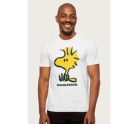 Peanuts Men's Sat Down T-Shirt in White | Size: Medium Peanuts White M