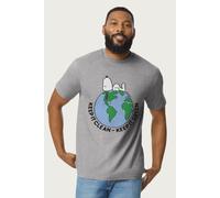 Peanuts Men's Snoopy Keep It Green T-Shirt in Mid Grey | Size: XL Peanuts Mid Grey XL