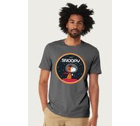 Peanuts Men's Snoopy Kennel Ship Through Space T-Shirt in Charcoal | Size: Medium Peanuts Charcoal M
