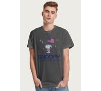 Peanuts Men's Snoopy Moon Land ing Planting Flag T-Shirt in Dark Grey | Size: XL Peanuts Dark Grey XL
