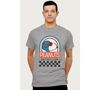 Peanuts Men's Snoopy Speed Racer Pilot T-Shirt in Mid Grey | Size: Large Peanuts Mid Grey L
