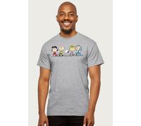 Peanuts Men's The Gang Sit Down T-Shirt in Mid Grey | Size: 2XL Peanuts Mid Grey 2XL