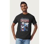 Peanuts Men's The Many Faces Of Snoopy T-Shirt in Black | Size: XL Peanuts Black XL