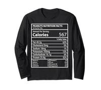 Peanuts Nutrition Facts Minimal Kitchen Label Design Long Sleeve T-Shirt