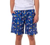 Peanuts Pajamas Men's Good Grief Charlie Brown Sally Snoopy PJ Shorts, Blue, Medium