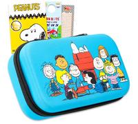 Peanuts Pencil Case for Kids, Boys, Girls - Bundle with Pencil Holder Featuring Snoopy, Charlie Brown Plus Tattoos, More| Peanuts School Supplies Set