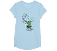 Peanuts - Peppermint Patty Thumbs Up T-Shirt, Girls, Baby Blue, Medium