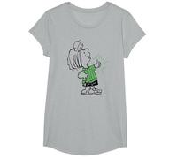Peanuts - Peppermint Patty Thumbs Up T-Shirt, Girls, Heather Grey, Medium
