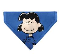 Peanuts Pet Bandana Lucy Van Pelt Smiling Face Pose Blue Slip On Collar Bandana Only