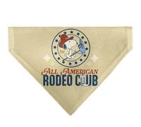 Peanuts Pet Bandana Peanuts Snoopy All American Rodeo Club Pose Beige Red Blues Slip On Collar Bandana Only