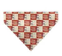 Peanuts Pet Bandana Peanuts Snoopy Yee Haw America Pose Checker Ivory Red Blues Slip On Collar Bandana Only
