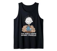 Peanuts Pig Pen Messy People Needed Organised Mess Vintage Tank Top