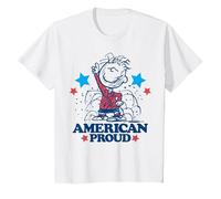 Peanuts - Pigpen American Proud Red Blue Stars T-Shirt, Youth, White, Large