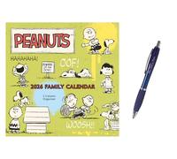 Peanuts Planner Wall Calendar 2026 + EXCLUSIVE LIMITED EDITION PEN