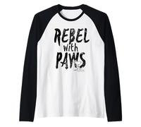 Peanuts Rebel with Paws Snoopy Vintage 90s Pop Iconic Punk Raglan Baseball Tee