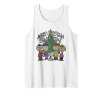 Peanuts Retro Snoopy Charlie Brown Christmas 80s 90s Design Tank Top